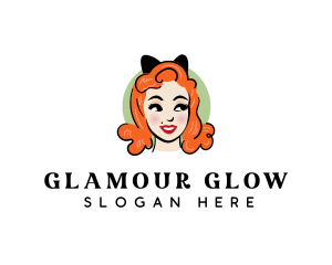 Pinup Cosmetics Beauty logo design