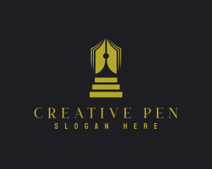  Pen Nib Book logo design