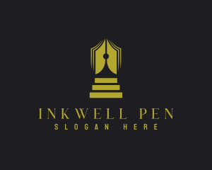  Pen Nib Book logo design