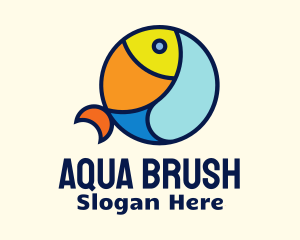 Colorful Ocean Fish  logo design