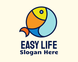 Colorful Ocean Fish  logo design