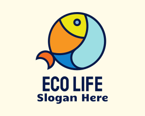 Colorful Ocean Fish  logo design