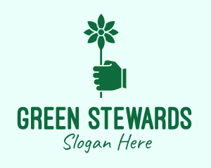 Green Flower Delivery logo design