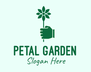 Green Flower Delivery logo design