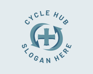 Medical Cross Cycle logo design