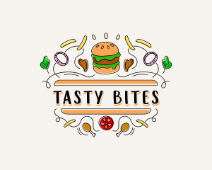 Burger Gourmet Cafeteria logo design