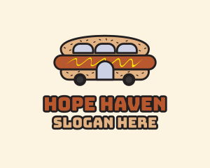 Hot Dog Sandwich Bus Logo