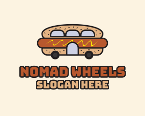 Hot Dog Sandwich Bus logo design