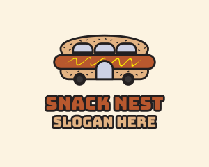 Hot Dog Sandwich Bus logo design