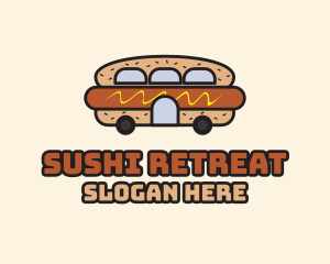 Hot Dog Sandwich Bus logo design