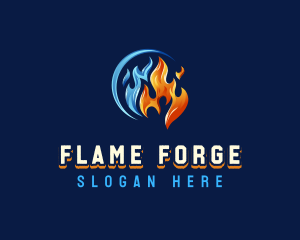 Fire Ice Ventilation logo design