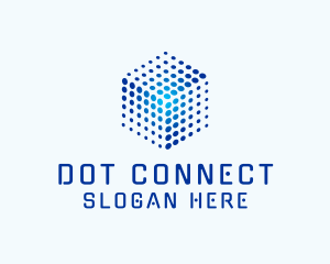 Digital Cube Dots Technology  logo design