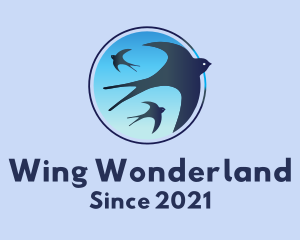 Blue Flying Birds  logo