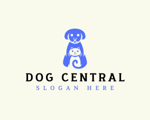 Dog Cat Pet Care logo design