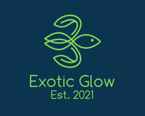Green Natural Fish logo