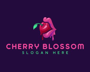 Erotic Cherry Lips logo design