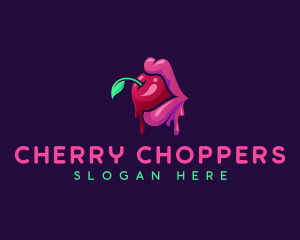 Erotic Cherry Lips logo design