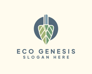 Leaf Shovel Garden logo design