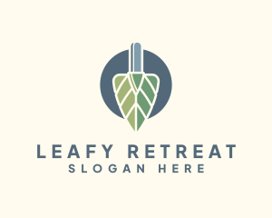 Leaf Shovel Garden logo design