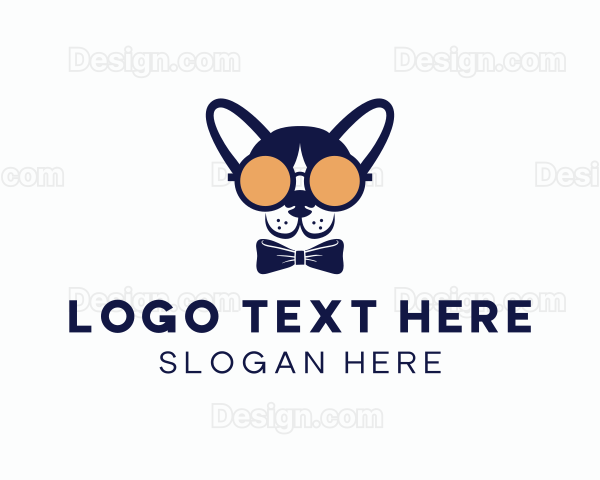 Hipster Dog Accessory Logo