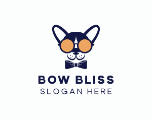 Hipster Dog Accessory logo design