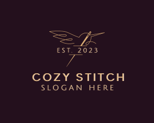 Hummingbird Needle Knitting logo design