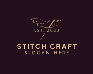 Hummingbird Needle Knitting logo design