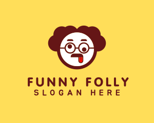 Funny Man Head logo design