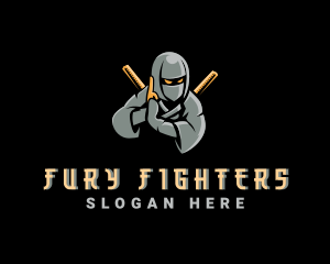 Ninja Fighter Gaming logo design