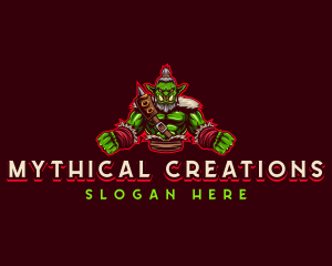 Mythical Goblin Ogre logo design