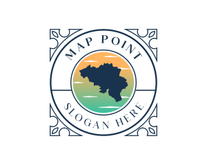Belgium Map Geography logo