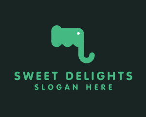 Green Elephant Letter M Logo
