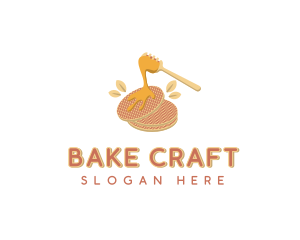 Pancake Honey Maple Syrup logo design