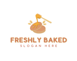 Pancake Honey Maple Syrup logo design