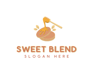 Pancake Honey Maple Syrup logo design
