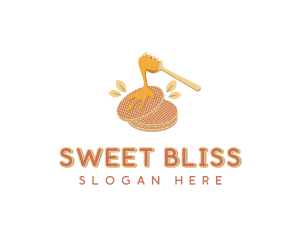 Pancake Honey Maple Syrup logo design