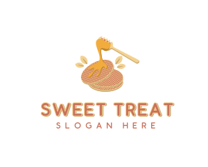 Pancake Honey Maple Syrup logo design