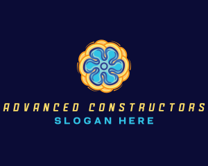 Fan Propeller HVAC logo design