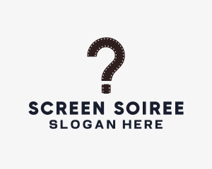 Filmstrip Question Movie logo design