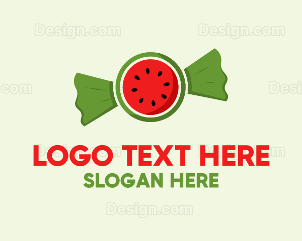 Watermelon Fruit Candy Logo