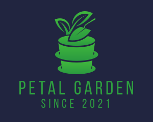 Pot Plant Shovel  logo design