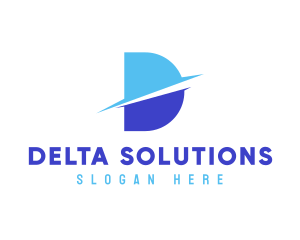 Sliced Letter D logo design