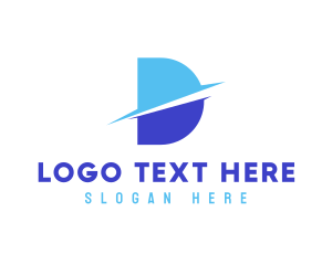Bold - Sliced Letter D logo design