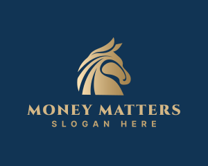 Finance Stallion Horse logo design