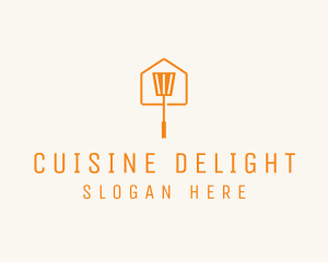 Orange Spatula House Restaurant logo design