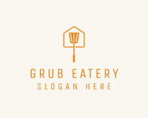 Orange Spatula House Restaurant logo design