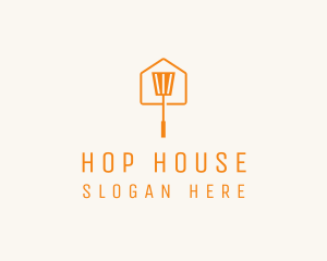 Orange Spatula House Restaurant logo design