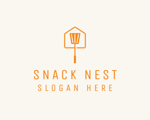 Orange Spatula House Restaurant logo design