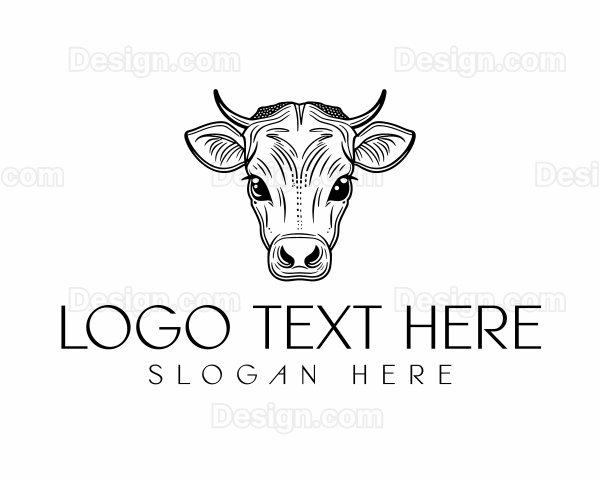 Dairy Cow Animal Logo