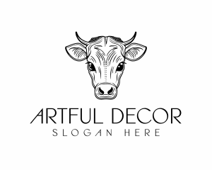 Dairy Cow Animal logo design